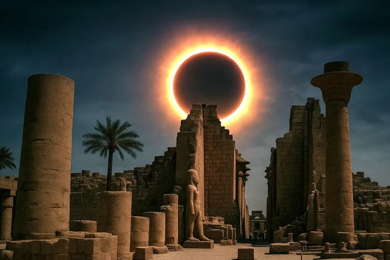 Navigando lungo il Nilo, i viaggiatori assisteranno all’eclissi Luxor 2027.