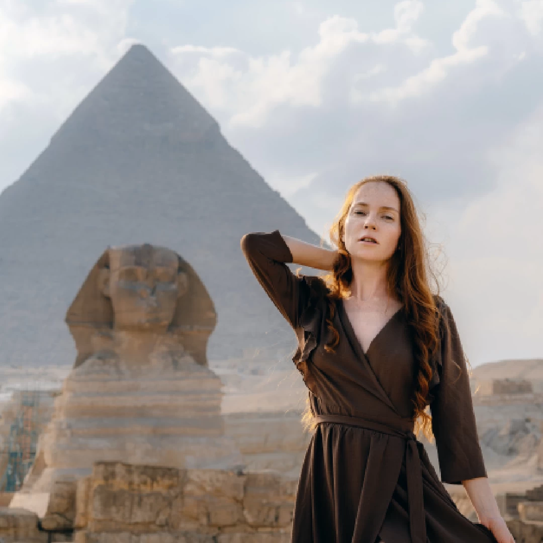 Piramidi di Giza con la Sfinge durante il tour di 2 giorni al Cairo da Hurghada