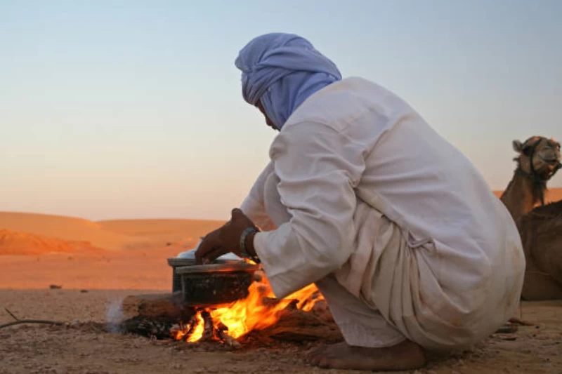 oasi di dakhla durante il tramonto