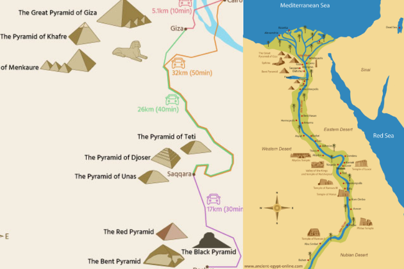Piramidi in Egitto dove sono, guida alla posizione