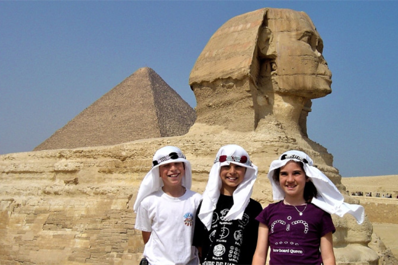 Panorama delle Piramidi di Giza e la Sfinge