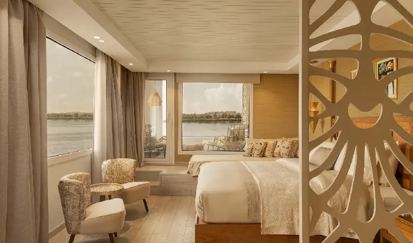 Crociera sul Nilo Privata e Esclsuiva: Suite spaziose della Dahabeya Nebu Ra