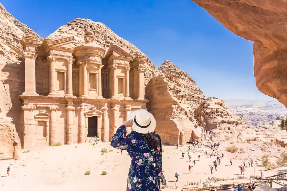 Petra dove si trova nel deserto della Giordania